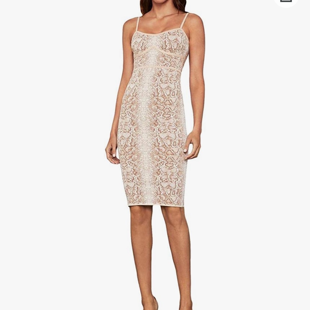 BCBGMAXAZRIA Women's Snakeskin Cocktail Dress Small